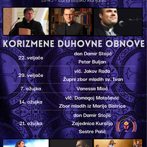 Korizmene duhovne obnove četvrtkom na Utrini